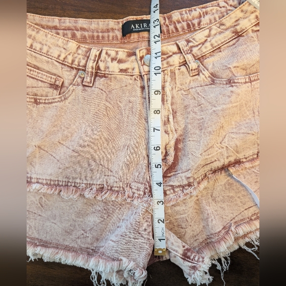 Akira Brand Pink Acid Wash Distressed Jean Shorts. Size XL - Picture 5 of 5